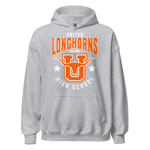 United High School Longhorns Grey Classic Unisex Hoodie 213