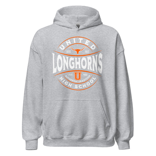 United High School Longhorns Grey Classic Unisex Hoodie 218