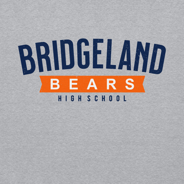 Close-up view of Bridgeland High School Bears Classic Grey Unisex T-shirt 021