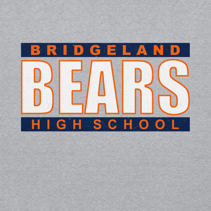 Close-up view of Bridgeland High School Bears Classic Grey Unisex T-shirt 098