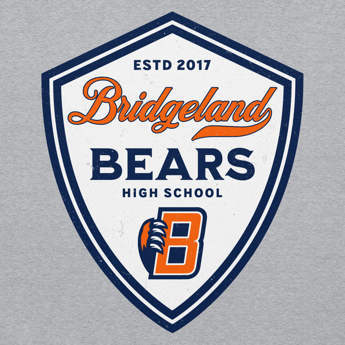 Close-up view of Bridgeland High School Bears Classic Grey Unisex T-shirt 225