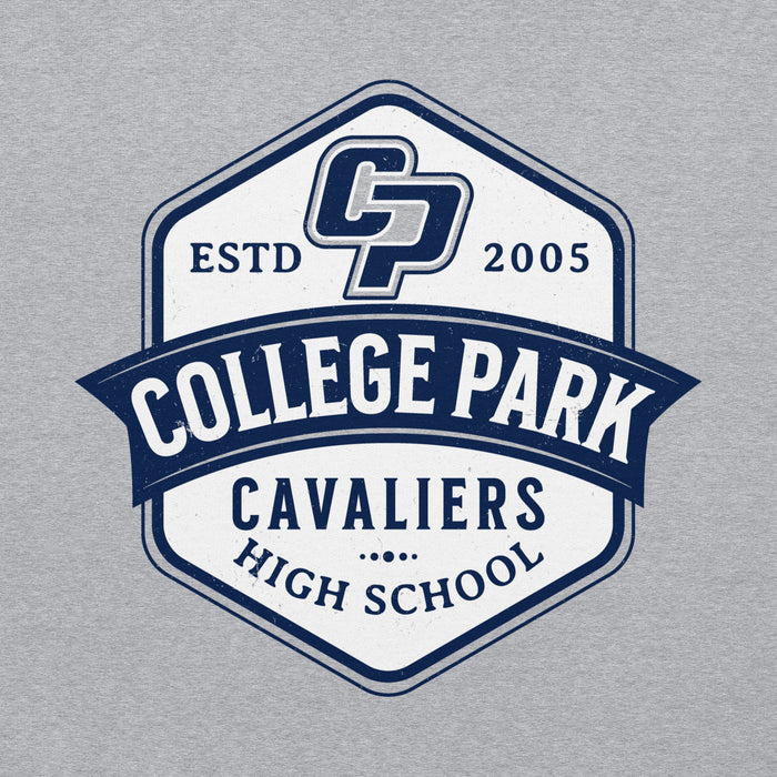 Close-up view of College Park High School Sport Grey Classic Unisex Hoodie 209