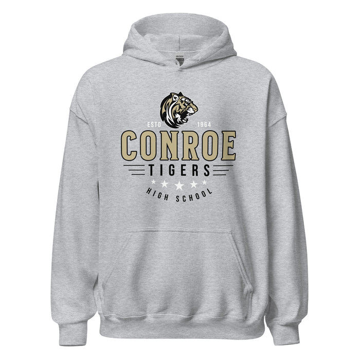 Conroe High School Tigers Sport Grey Classic Unisex Hoodie 217