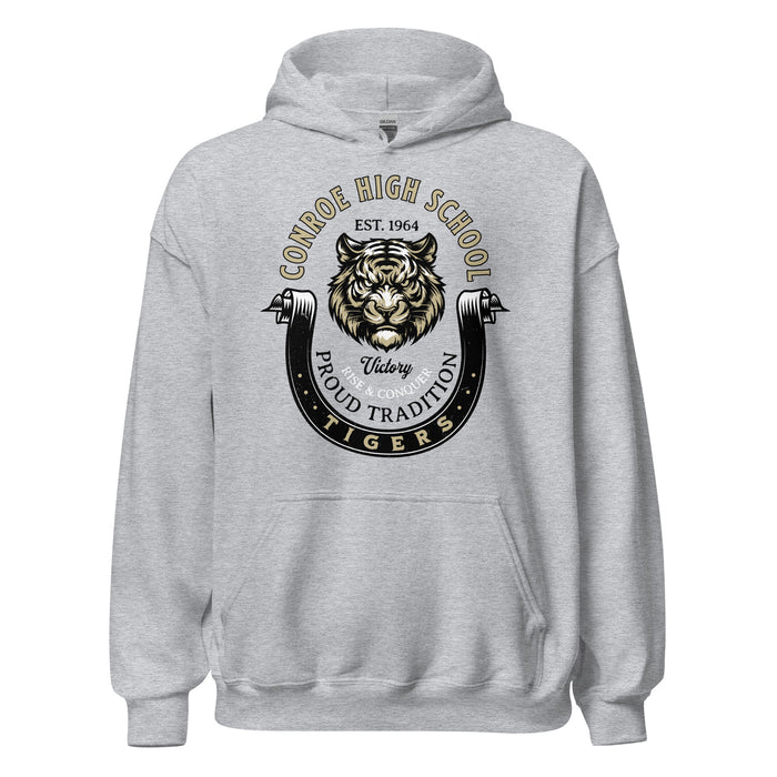 Conroe High School Tigers Sport Grey Classic Unisex Hoodie 229