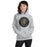 Woman wearing Conroe High School Tigers Sport Grey Classic Unisex Hoodie 222