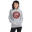 Woman wearing Cy-Fair High School Bobcats Sport Grey Classic Unisex Hoodie 222