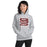 Woman wearing  Cy-Fair High School Bobcats Sport Grey Classic Unisex Hoodie 228