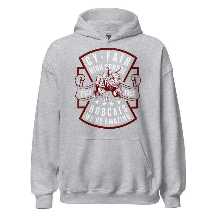 Cy-Fair High School Bobcats Sport Grey Classic Unisex Hoodie 207