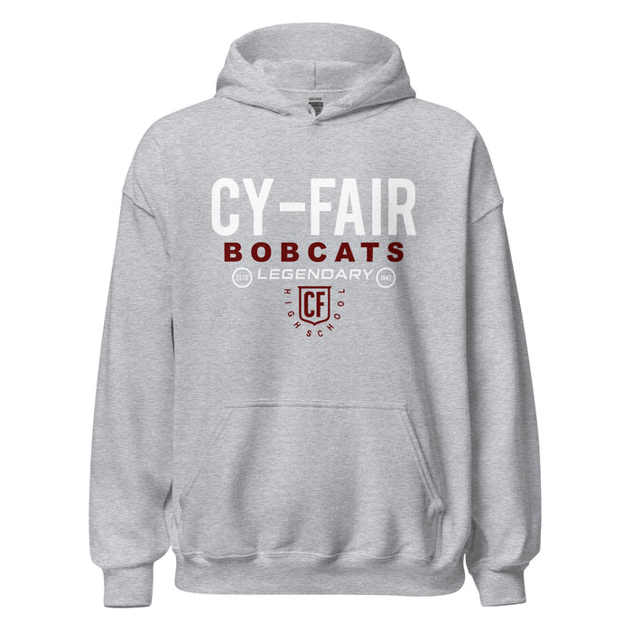 Cy-Fair High School Bobcats Sport Grey Classic Unisex Hoodie 003