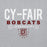 Close-up view of Cy-Fair High School Bobcats Sport Grey Classic Unisex Hoodie 003