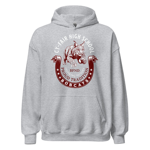 Cy-Fair High School Bobcats Sport Grey Classic Unisex Hoodie 229