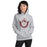 Woman wearing Cy-Fair High School Bobcats Sport Grey Classic Unisex Hoodie 229