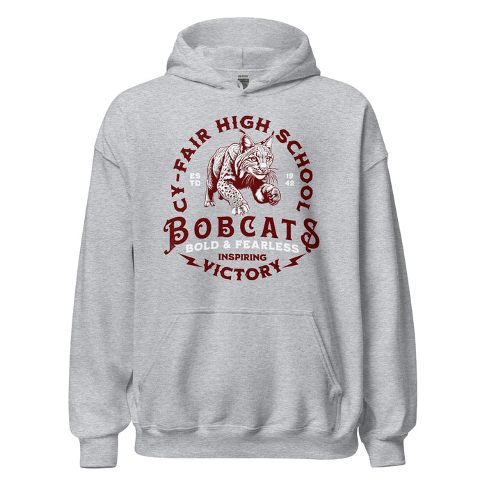 Cy-Fair High School Bobcats Sport Grey Classic Unisex Hoodie 206