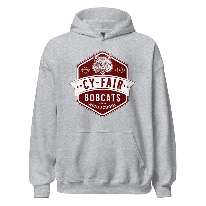 Cy-Fair High School Bobcats Sport Grey Classic Unisex Hoodie 209