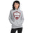 Woman wearing Cy-Fair High School Bobcats Sport Grey Classic Unisex Hoodie 225