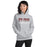 Woman wearing Cy-Fair High School Bobcats Sport Grey Classic Unisex Hoodie 024