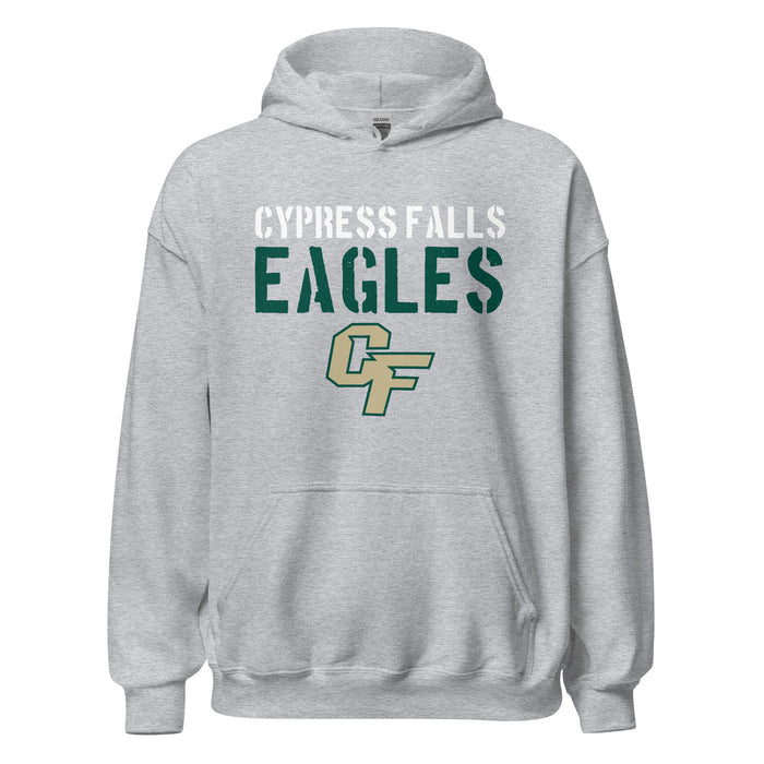 Cypress Falls High School Eagles Heather Grey Classic Unisex Hoodie 017