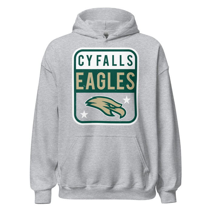 Cypress Falls High School Eagles Heather Grey Classic Unisex Hoodie 001