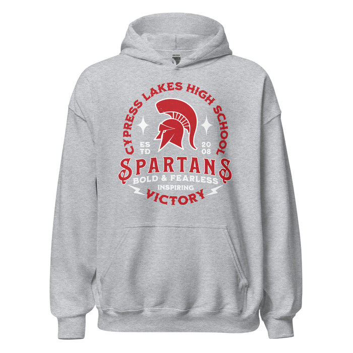 Cypress Lakes High School Spartans Heather Grey Classic Unisex Hoodie 206