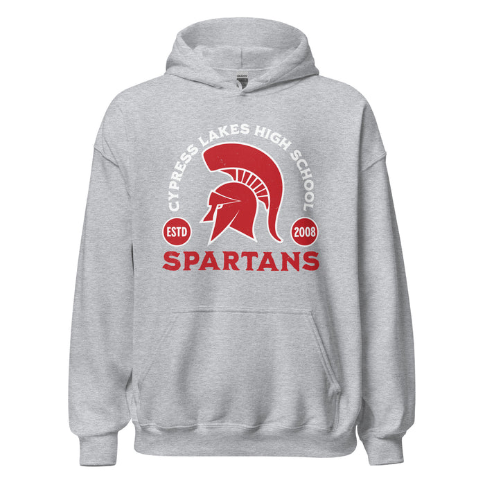 Cypress Lakes High School Spartans Heather Grey Classic Unisex Hoodie 208