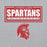 Close-up view of Cypress Lakes High School Spartans Heather Grey Classic Unisex Hoodie 049