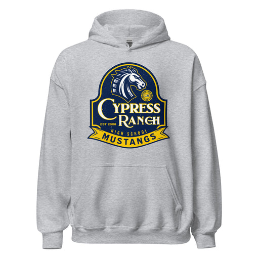 Cypress Ranch High School Mustangs Heather Grey Classic Unisex Hoodie 219