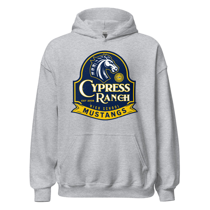 Cypress Ranch High School Mustangs Heather Grey Classic Unisex Hoodie 219