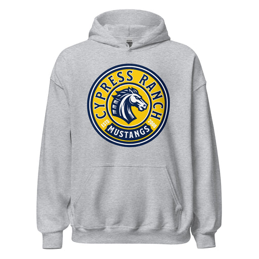 Cypress Ranch High School Mustangs Heather Grey Classic Unisex Hoodie 220