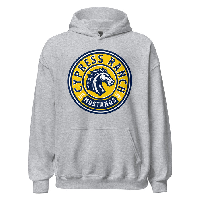 Cypress Ranch High School Mustangs Heather Grey Classic Unisex Hoodie 220