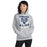 Woman wearing Cypress Ridge High School Rams Sport Heather Classic Unisex Hoodie 205