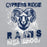 Close-up view of Cypress Ridge High School Rams Sport Heather Classic Unisex Hoodie 205