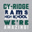 Close-up view of Cypress Ridge High School Rams Sport Heather Classic Unisex Hoodie 231