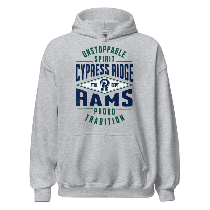 Cypress Ridge High School Rams Sport Heather Classic Unisex Hoodie 210