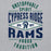 Close-up view of Cypress Ridge High School Rams Sport Heather Classic Unisex Hoodie 210