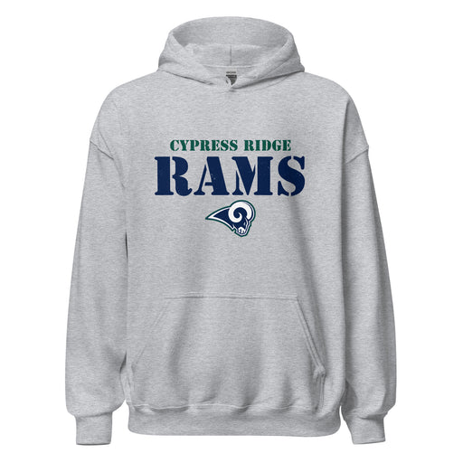 Cypress Ridge High School Rams Sport Heather Classic Unisex Hoodie 017