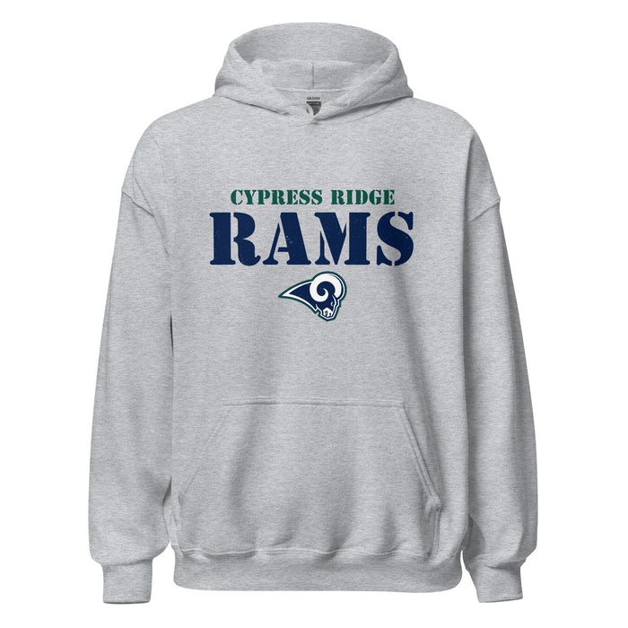 Cypress Ridge High School Rams Sport Heather Classic Unisex Hoodie 017