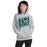 Woman wearing Cypress Ridge High School Rams Sport Heather Classic Unisex Hoodie 223