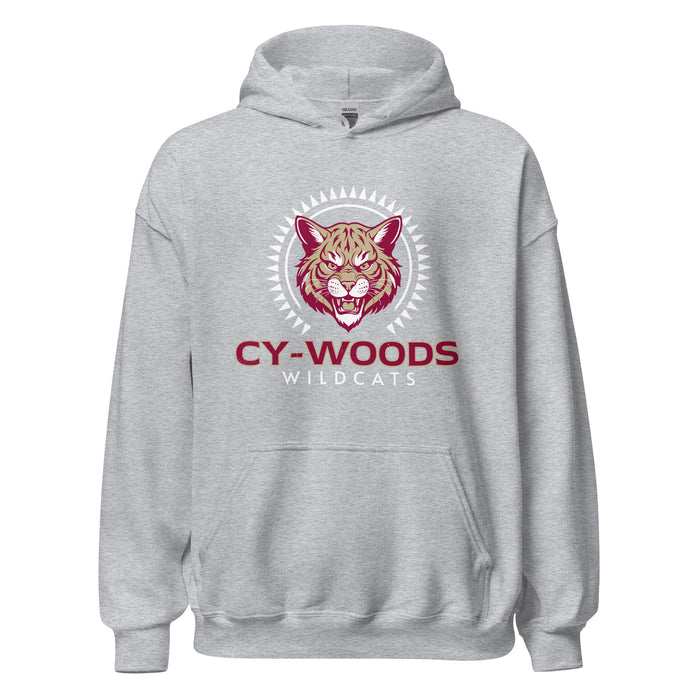 Cypress Woods High School Wildcats Heather Grey Classic Unisex Hoodie 226