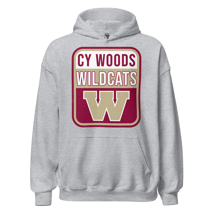 Cypress Woods High School Wildcats Heather Grey Classic Unisex Hoodie 001