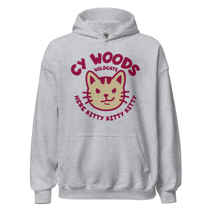 Cypress Woods High School Wildcats Heather Grey Classic Unisex Hoodie 228