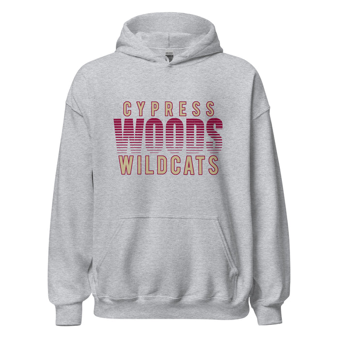 Cypress Woods High School Wildcats Heather Grey Classic Unisex Hoodie 024