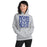 Woman wearing Dekaney High School Wildcats Heather Grey Classic Unisex Hoodie 236