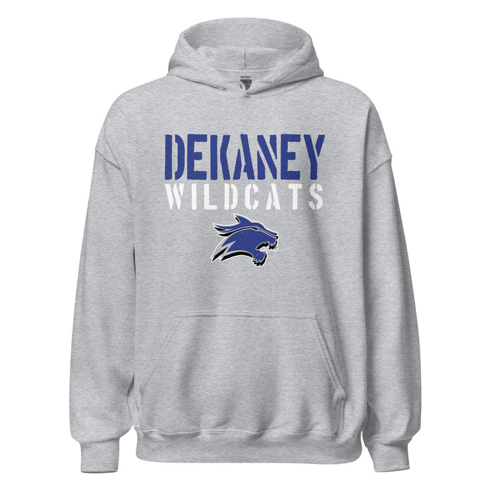 Dekaney High School Wildcats Heather Grey Classic Unisex Hoodie 017