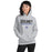 Woman wearing Dekaney High School Wildcats Heather Grey Classic Unisex Hoodie 003