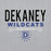 Close-up view of Dekaney High School Wildcats Heather Grey Classic Unisex Hoodie 003