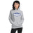WOman wearing Dekaney High School Wildcats Heather Grey Classic Unisex Hoodie 009