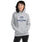 Woman wearing Flower Mound High School Jaguars Sport Grey Classic Unisex Hoodie 221