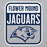 Close-up view of Flower Mound High School Jaguars Sport Grey Classic Unisex Hoodie 001