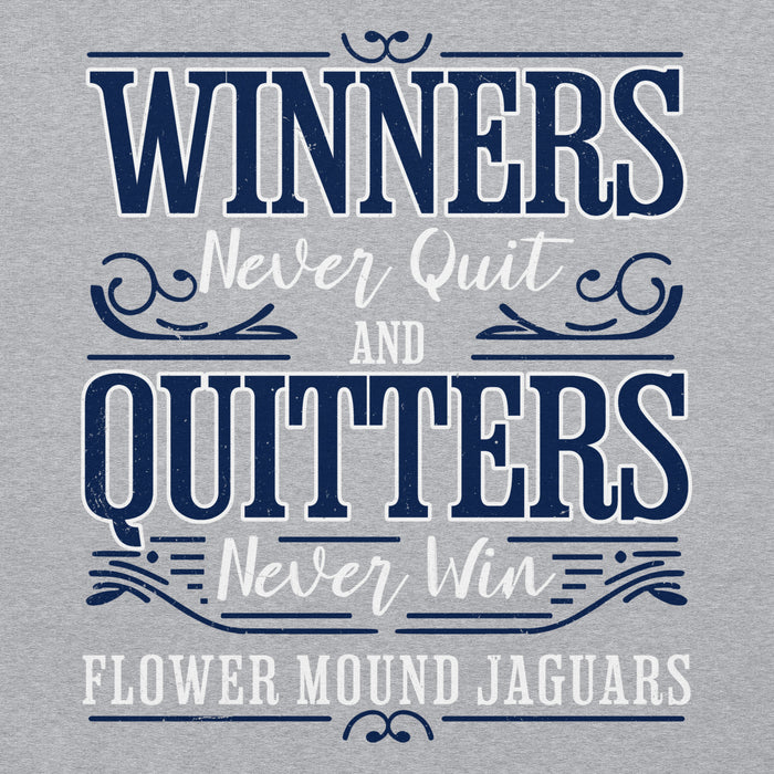 Close-up view of Flower Mound High School Jaguars Sport Grey Classic Unisex Hoodie 237