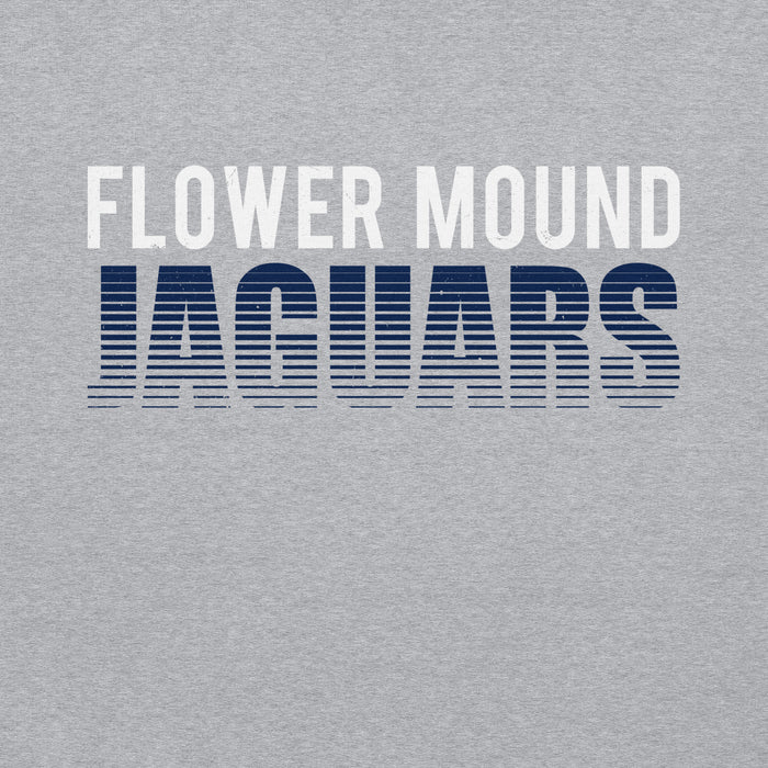 Close-up view of Flower Mound High School Jaguars Sport Grey Classic Unisex Hoodie 024
